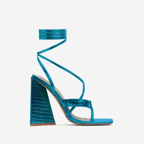 EGO Shoes - 💎Blue Metallic Heels💎